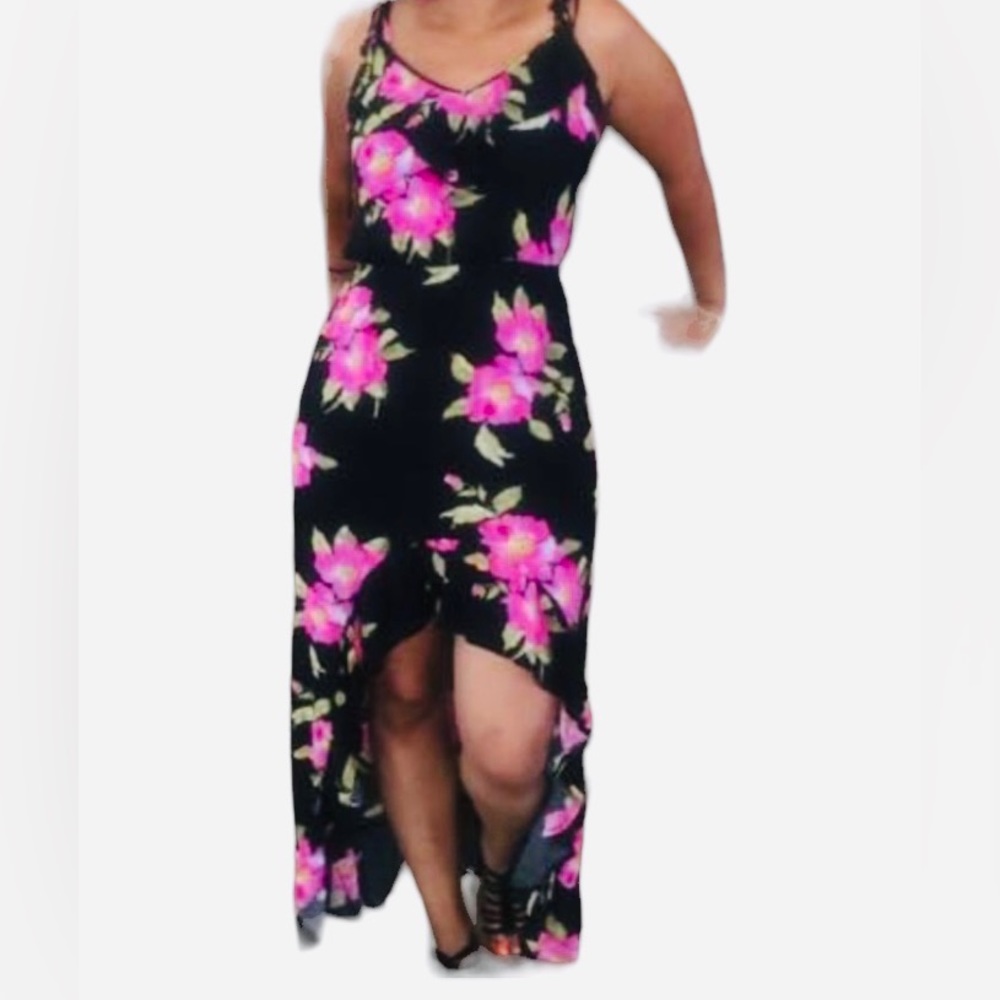 Mimi Chica Pink Floral Maci Dress. Sz S - Picture 2 of 5